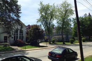 The same site (more or less) shown above as it looks today. (Doug Hubley/Bates College) 