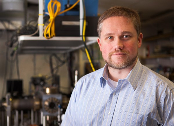 Assistant Professor of Physics Nathan Lundblad. (Sarah Crosby/Bates College)