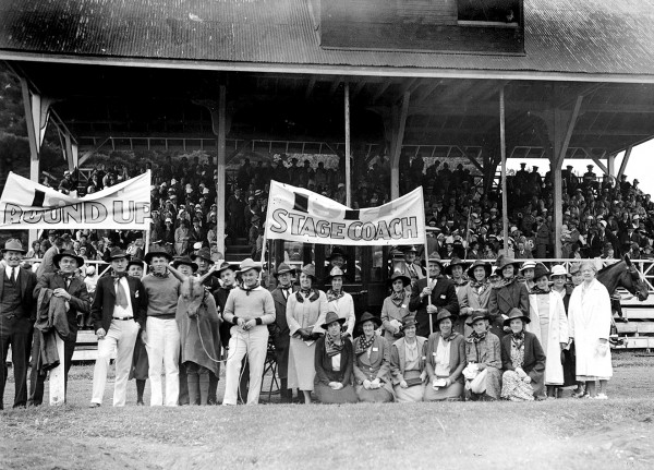 In 1934, it was time for the 20th Reunion Class of 1914 to cowboy up for the Alumni Parade. Photograph courtesy of the Muskie Archives and Special Collections LIbrary.