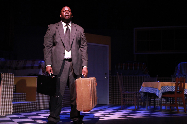 XXX portrays XXX in the all-black production of "Death of a Salesman," directed by Ozzie Jones '94. (Photo courtesy of Ozzie Jones '94.)