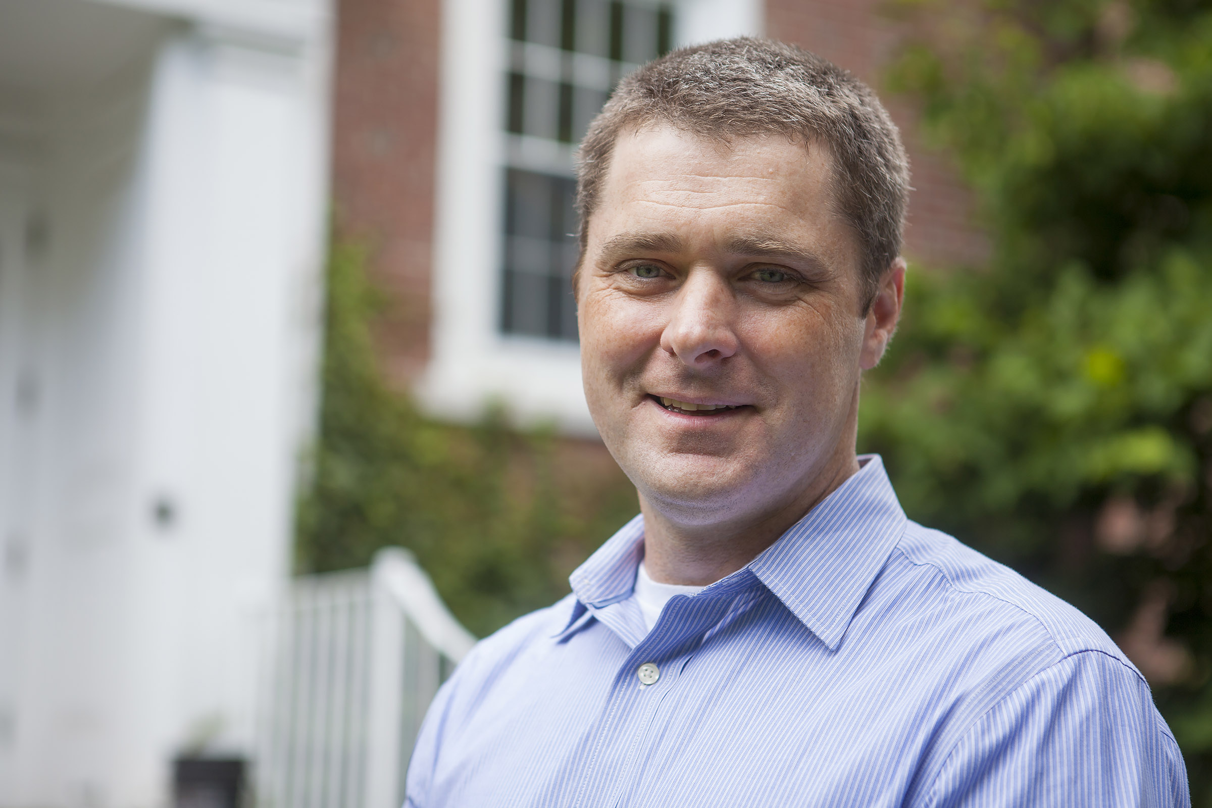 Brett Huggett, assistant professor of biology. (Sarah Crosby/Bates College)