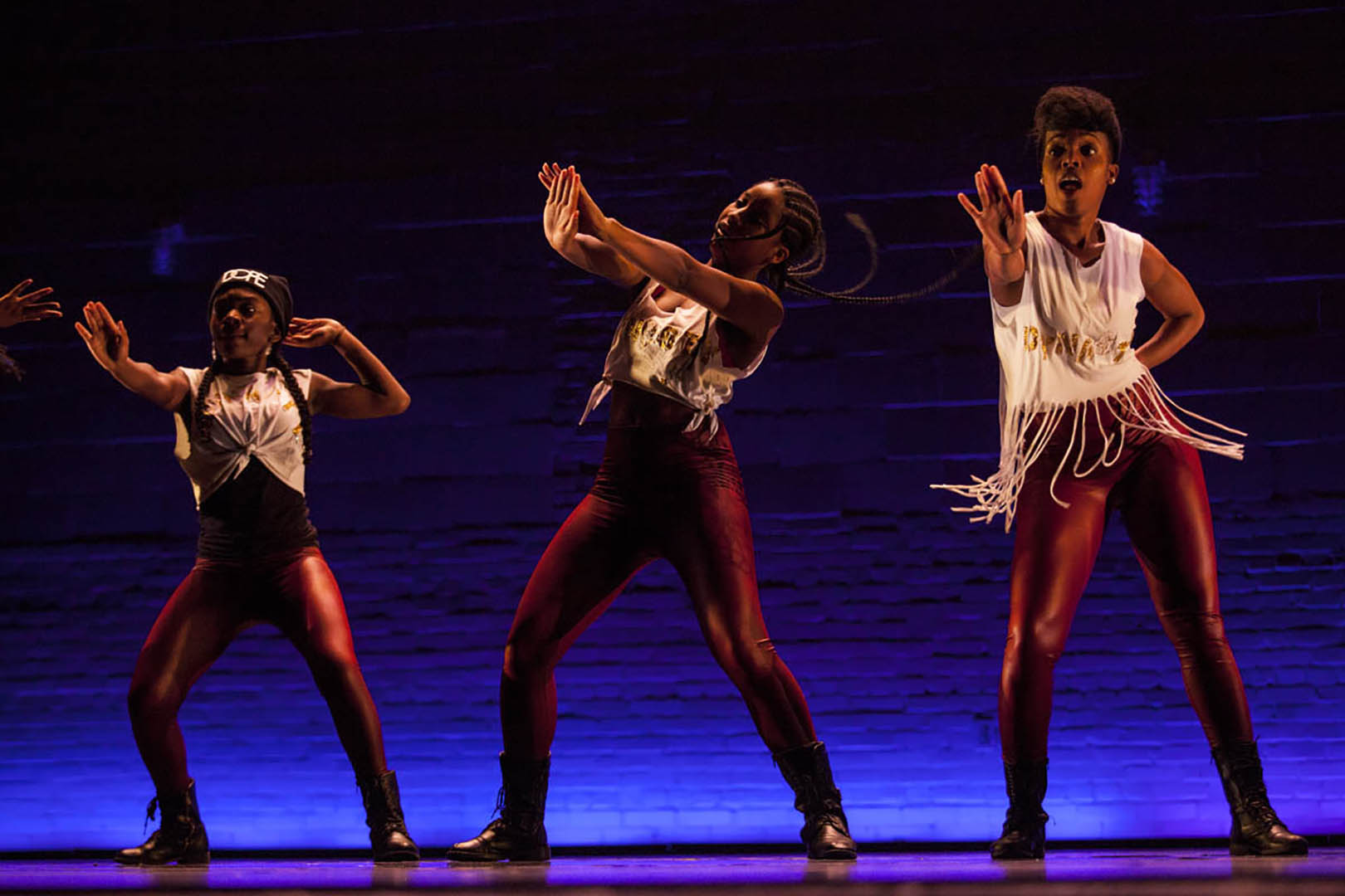 Bates dancers rehearsing for a September dance concert. (Sarah Crosby/Bates College)