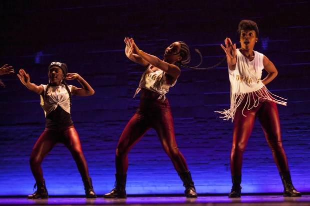 Bates dancers rehearse for a September 2014 performance. (Sarah Crosby/Bates Collefe)