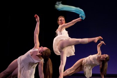 Dancers perform "Elephants in the Room," a thesis work Anna Lanoue '15.