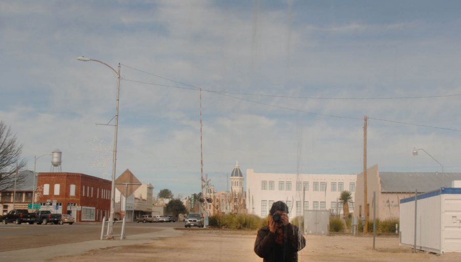 Martha Schnee '15 in a self-portrait in Marfa, Texas. 