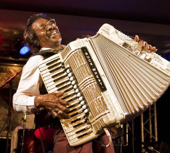 The great Buckwheat Zydeco performs at Bates on July 30.