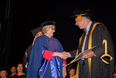 President Spencer received an honorary degree on June 6 from Bishop's University in Quebec.