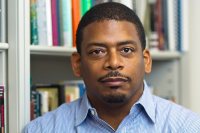 A. Van Jordan reads from his poetry at Bates on Sept. 24.