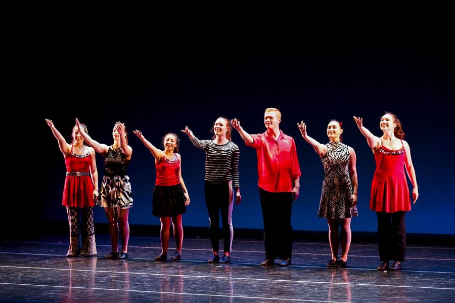 The Bates Dance Company in an October performance. (Max Huang '18 for Bates College)