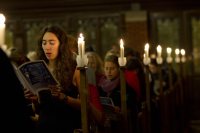 A scene from the 2011 Service of Lessons and Carols. This year's event takes place Dec. 9. (Phyllis Graber Jensen/Bates College)