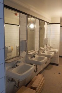 That sinking feeling: A bathroom in 65 Campus Ave. on Jan. 12, 2016. (Doug Hubley/Bates College) 