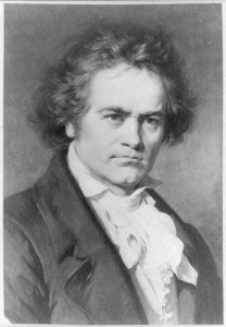Ludwig van Beethoven in a painting by Carl Jäger.