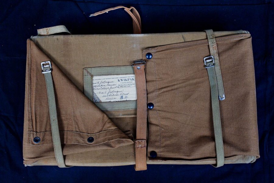 Reusable "KwikPak" laundry case, like this one that's in the Muskie Archives and Special Collection Library, were a go-to option for students doing laundry in the 1950s. (Phyllis Graber Jensen/Bates College) 