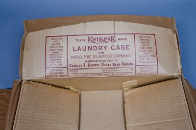 Reusable laundry cases like this one promised "extra high, rigid corrugations." (Phyllis Graber Jensen/Bates College)