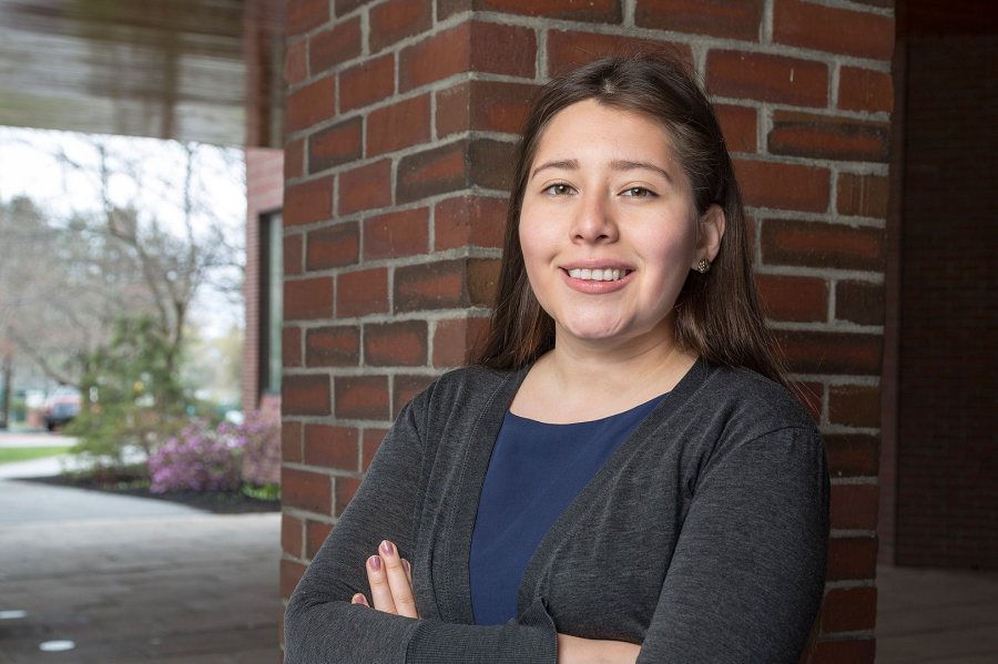 Madelene Santizo ’16, an anthropology major from Pomona, Calif., was awarded a 2016–17 Fulbright English Teaching Assistantship for Spain. (Josh Kuckens/Bates College)