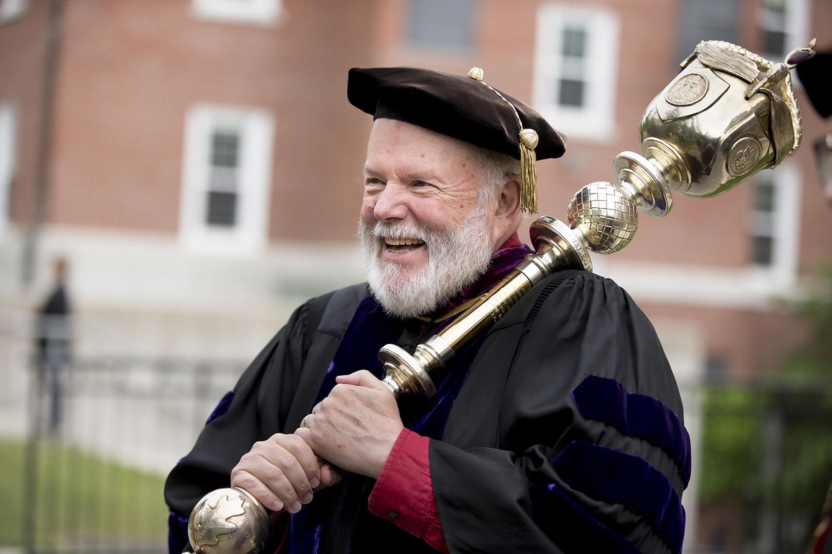 Video a rookie mace bearer’s first carry at Commencement News