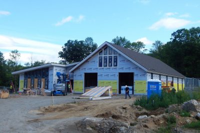 The Bates boathouse on July 19, 2016. (Doug Hubley/Bates College) 