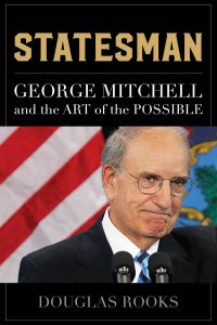"Statesman" author Douglas Rooks speaks about former U.S. Sen. George Mitchell on Oct. 27.