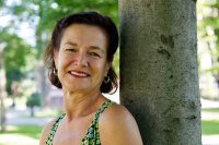 Laura Faure, director of the Bates Dance Festival, is shown on the Bates campus in July 2012. (Phyllis Graber Jensen/Bates College)