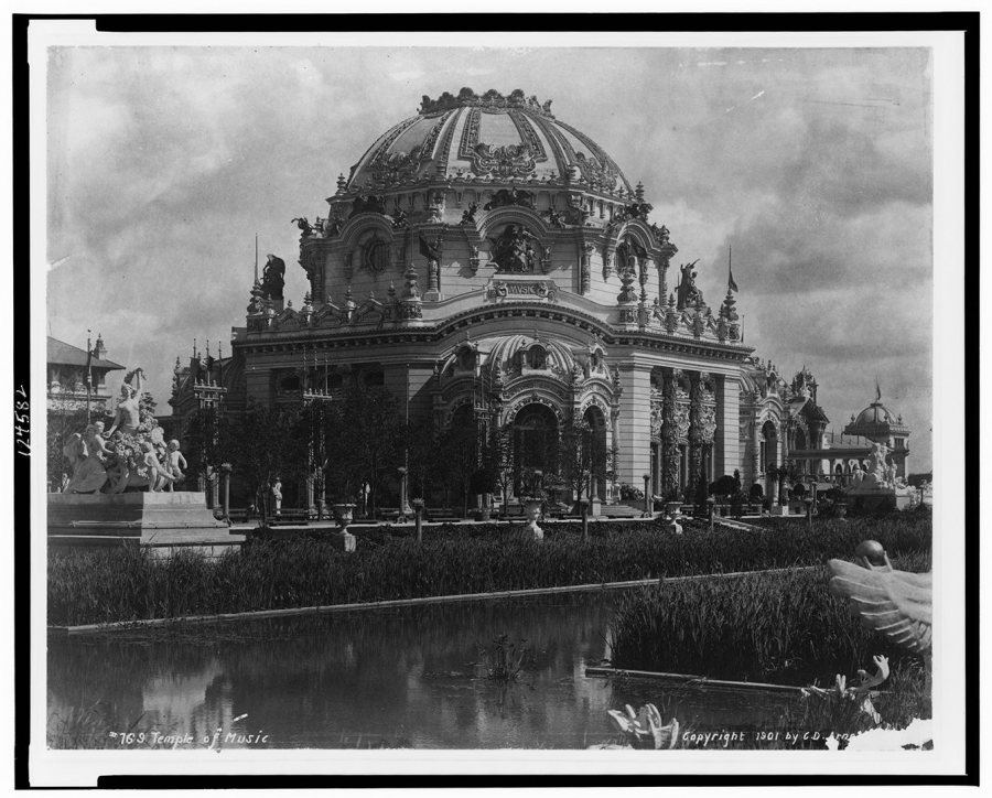 The fair's Temple of Music was the site of McKinley's assassination. (C.D. Arnold/Library of Congress Prints and Photographs Division)