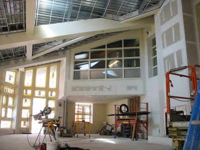 The unfinished Frank's Lounge at 280 College Street. (Doug Hubley/Bates College)