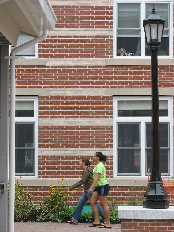 Students at their new digs. (Doug Hubley/Bates College)