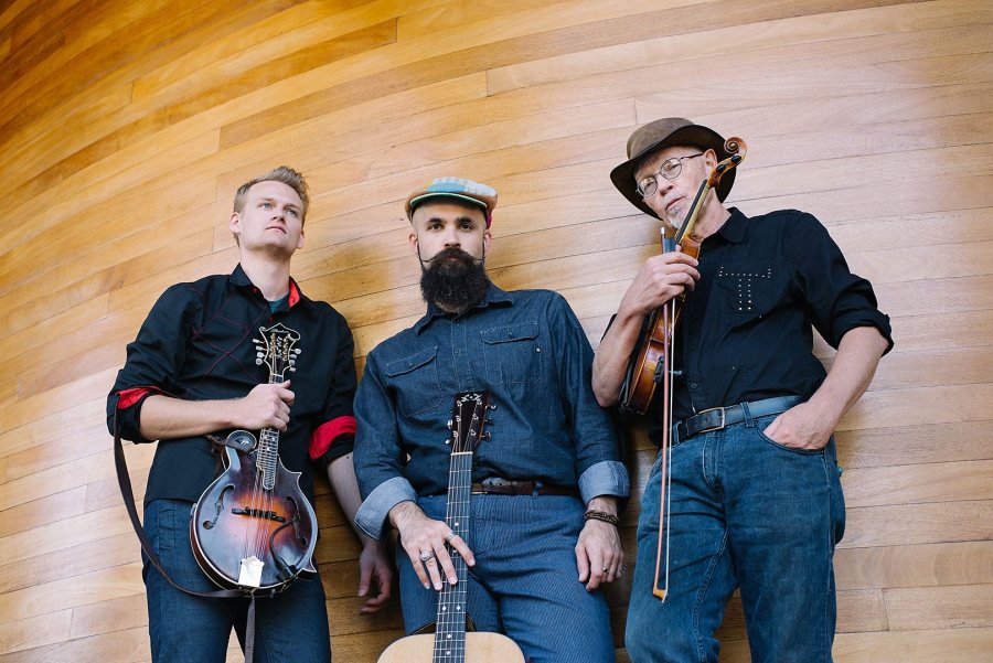 Pete's Posse: from left, Oliver Scanlon, Tristan Henderson and Pete Sutherland. (Jen Dean)