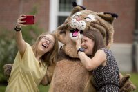 With Grace Bell and Lucy Brennan '14 of the Office of College Advancement.