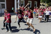 The Bates classes that celebrated 2017 Reunions, including the high-energy 5th Reunion Class of 2012, boosted their Bates Fund giving by 53 percent over 2016. (Phyllis Graber Jensen/Bates College)