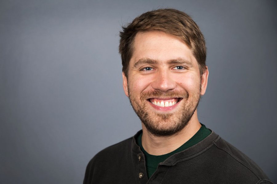 Michael Dacey, assistant professor of philosophy, scrutinizes the purposes and methods of cognitive science. (Theophil Syslo/Bates College)