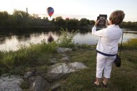 The crowd-pleasing success of the Great Falls Balloon Festival underscores the value of a cleaned-up Androscoggin River. (Phyllis Graber Jensen/Bates College)
