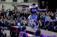 Video: Students in Trashion Show model high fashion from low places