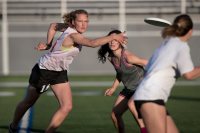 Bates Women's Ultimate Frisbee team practices on the Bardwell Street field.

Known as Cold Front, the Bates women’s Ultimate team competes in the Division III College Championships.

From Josie Gillett:

Coldfront, the Bates Women’s Ultimate Frisbee team, is excited to have qualified for the Division III National Championship for the third time in team history! Coldfront is one of 16 women’s teams that qualified, and we will be headed to Rockford, Illinois, for the weekend of May 19–20 to play against the best of the best.

Coldfront is a young team with a lot of grit and heart, and we strive to embody a core value of Ultimate Frisbee: the spirit of the game. Coaches Mohdis Baker ’14 and Chase Baker each bring a decade of experience in the Maine Ultimate programs to assist us in reaching our fullest potential.

This year has been incredible for Coldfront. We have been pouring our hearts into this season: waking up for early morning track workouts, practicing until 11 p.m. out in the snowy Maine winters, and crafting new ways to bring positive energy to our team on and off the field. Our hard work has paid off! We have a record of 19-1 and are moving on to nationals as the number two seed. check out this sick highlight vid of us: https://www.youtube.com/watch?v=158O7IVK3uw