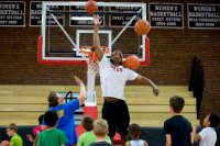 Men's Head Basketball Coach Jon Furbush '05 directs the first day of a four-day basketball camp in Alumni Gym. Helping him to teach are three alumni and two current team members.

Malcolm Delpeche '17 garnet hat
Marcus Delpeche '17 black hat

Graham Safford '15

Recent graduates (and identical twins) Marcus and Malcolm Delpeche '17 are returning from Germany and England after a year of professional basketball to co-direct our camp!  They're excited to be back on campus and work with the kids!  We've also recently added their teammate Graham Safford '15 to our staff, who is one of the all time greats in the history of our program! 



Here is the info on the camp:

When:  June 25-28 (Mon-Thu), 9am-4pm
Where: Bates College Alumni Gym, 130 Central Avenue Lewiston, ME 04240
Who:  Boys + Girls grades 1-8
Cost: $175 (includes lunch in our dining hall each day)