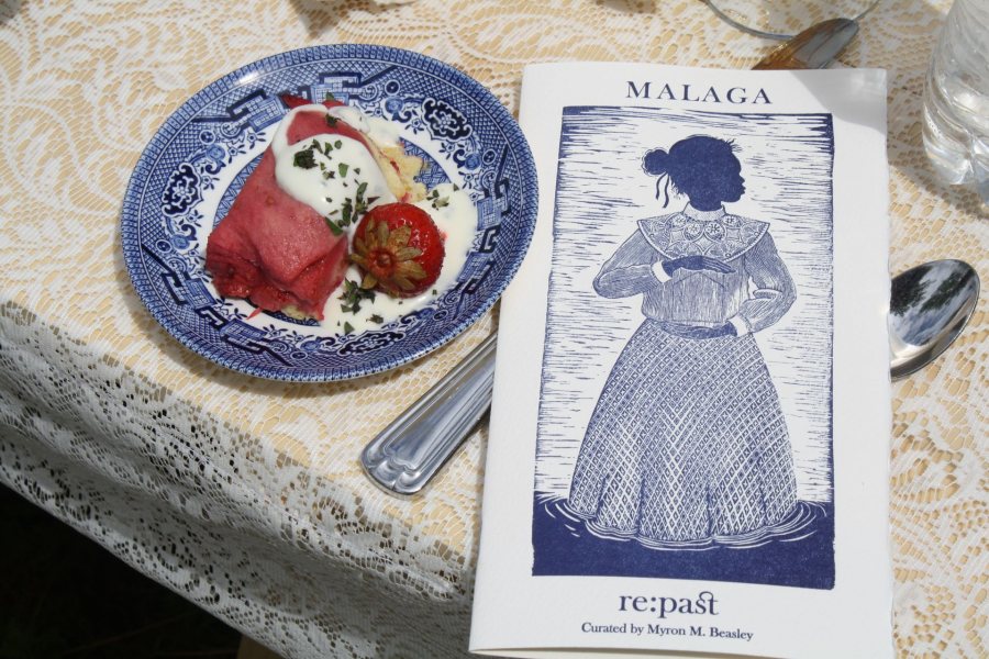 Held on Malaga Island off the Maine coast on July 12, the performative dinner "re:past" was created by Myron Beasley, professor of African American and American cultural studies. (Jop Blom)