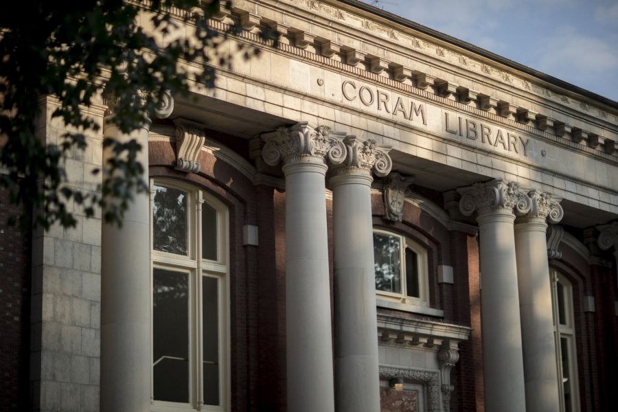 Coram Library, as handsome as ever, served as the college library from its opening in 1902 until 1973, when those duties were passed to Ladd Library. Coram is now home to imaging and computing workspaces, as well as faculty offices. (Phyllis Graber Jensen/Bates College)