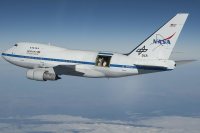 40,000 feet in the air, a Bates team observes a distant galaxy