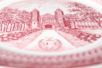 Objects from the Edmund S. Muskie Archives, photographed in the BCO studio at 141 Nichols Street, on July 19, 2018.


Wedgwood Plate depicting Parker Hall and Gomes Chapel, this plate is from the college's first edition. It's believed the company began producing college designs in the 1920s.