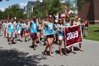 Images from the Alumni Parade on the Historic Quad and on Alumni Walk on Reunion Weekend, Saturday, June 7, 2014. This was the 100th anniversary of the parade's founding. (Jay Burns/Bates College)