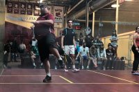 Video: Courting disaster, Bates squash players teach a complete novice