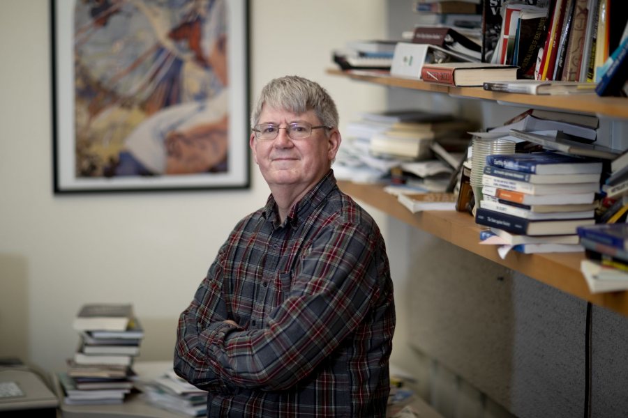 Professor of Politics James Richter in his office (Phyllis Graber Jensen/Bates College)