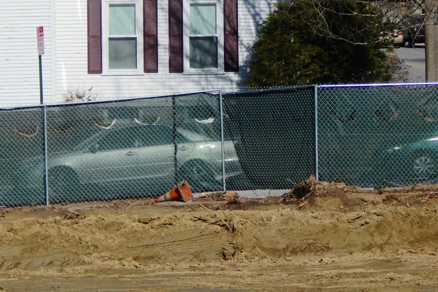 On-street parking around the south end of campus is a precious commodity. (Doug Hubley/Bates College)