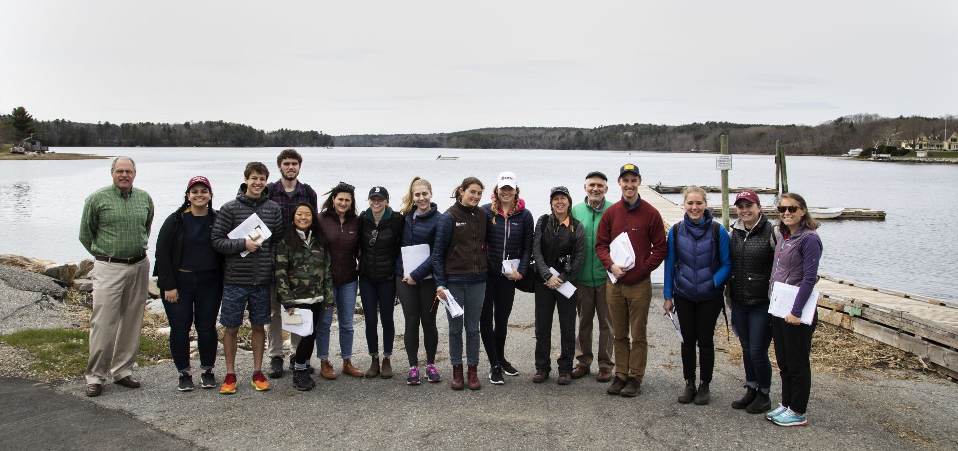 Bates students visit Damariscotta to meet with the town manager and talk about sea level rise and climate change impacts while participating in Lynne Lewis and Francis Eanes short term course 'In Search of Higher Ground' on May 1, 2019. In Search of Higher Ground: Sea Level Rise, Coastal Flooding and the Future of the Eastern Seaboard Climate change, increased storm frequency and intensity, and sea level rise have created an urgent need for adaptation planning for many communities along the U.S. eastern seaboard. In this course students examine adaptation strategies and vulnerability assessments with a goal of understanding social and economic vulnerability and the complexities of coastal retreat. Utilizing climate adaptation planning tools, mapping technology, and on the ground observation, students examine adaptation strategies including managed retreat, buyouts, living shorelines, and and green infrastructure. Students consider the current and future role of FEMA’s national flood insurance program as a major mechanism for incentivizing resilient or reckless coastal development. Based in experiential learning, students engage in discussions with experts, practitioners, and residents in highly vulnerable coastal areas in Maine, as well a ten-day trip to coastal communities in Virginia and North Carolina. Recommended background: ECON 250 or other statistics course. Prerequisite(s): ECON 101 or 222, or ENVR 209. New course beginning Short Term 2019. 1.000 Credit hours