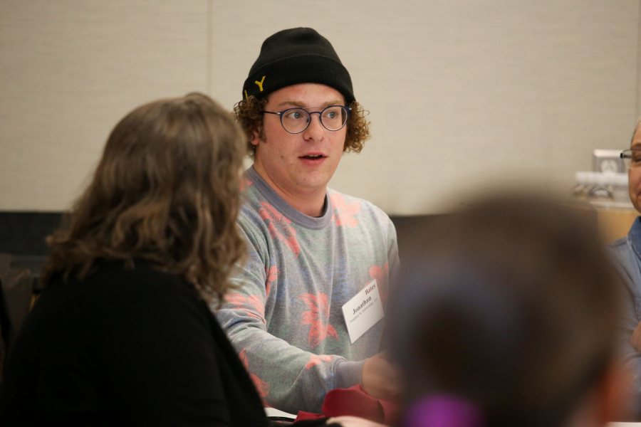 “Bates gave me a ‘fight tooth and nail’ attitude,” said Jonathan Schwolsky ’15, an independent filmmaker, theater director, and photographer. (Samuel Mironko '21 for Bates College)