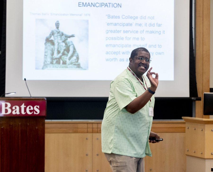 9:45–10:45am50th Reunion Seminar: The Emancipated Life: Benjamin Mays, Bates College, and the Practice of Freedom Benjamin Elijah Mays, Class of 1920, is remembered for his outstanding leadership and service as a teacher, preacher, mentor, scholar, author, and activist in the civil rights movement. Professor Charles Nero, Benjamin E. Mays ’20 Distinguished Professor of Rhetoric, Film, and Screen Studies, will help us understand how Dr. Mays — and the role he played as a civil rights leader — was shaped by his Bates education. Pettengill Hall, Keck Classroom (G52)