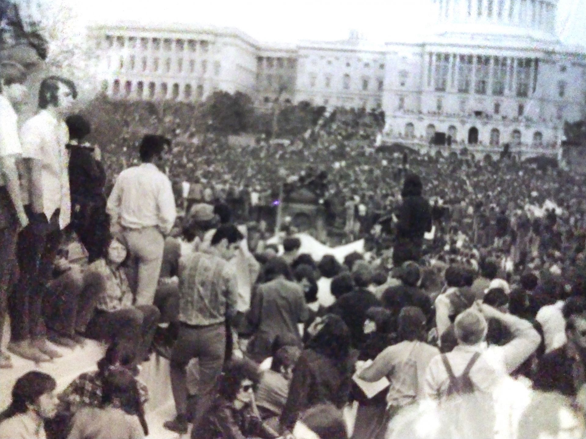 Mac Herrling took this photograph of protestors gathered on the National Mall during the historic April 1971 protest against the Vietnam War.