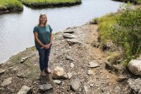 Caitlin Cleaver, director of Bates Morse Mountain Conservation Area & Shortridge Coastal Center poses for portraits at Bates Morse Mountain on August 15, 2019.