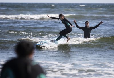 Moments from the Surfing trip at Popham Beach State park on August 30, 2019. Maine has some of the most beautiful beaches on the east coast. Georgetown is located in on the southern Maine coast and is one of the premiere surfing spots in Maine. Enjoy 4 days of surfing on the coast of Maine all while camping in Sagadohoc Bay. This trip is meant for all levels of experience; whether you’ve been surfing for years or have never seen the ocean before. Camp by night and surf, relax, and explore Georgetown by day.