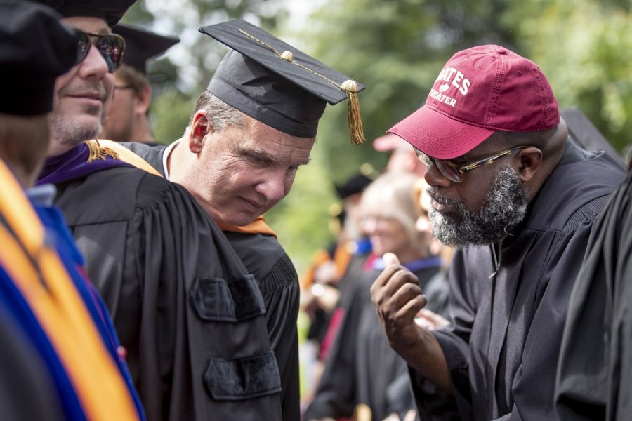 At today's Opening Convocation ceremony, keynote speaker and honorand Dolores Huerta @doloreshuerta, an icon of the labor rights movement and civil rights leader, helped usher in the academic year at Bates by encouraging the Class of 2023 and the broader Bates community to become active in the fight against racism, anti-semitism, and sexism.