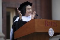 At today's Opening Convocation ceremony, keynote speaker and honorand Dolores Huerta @doloreshuerta, an icon of the labor rights movement and civil rights leader, helped usher in the academic year at Bates by encouraging the Class of 2023 and the broader Bates community to become active in the fight against racism, anti-semitism, and sexism.